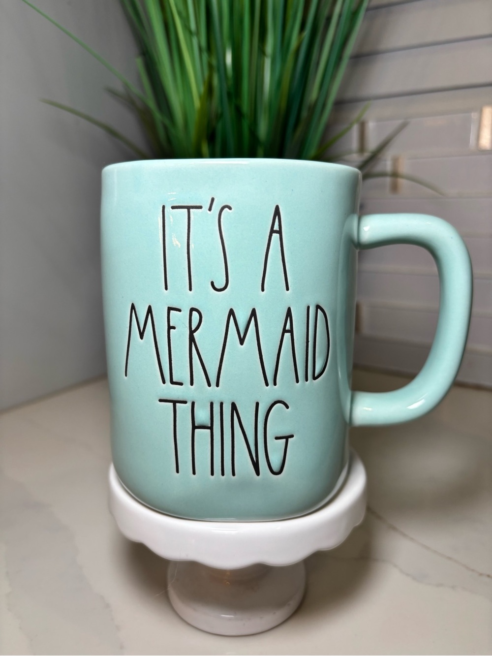 Rae Dunn Disney Little Mermaid Aqua Blue Ariel “It's A Mermaid Thing” Coffee Mug